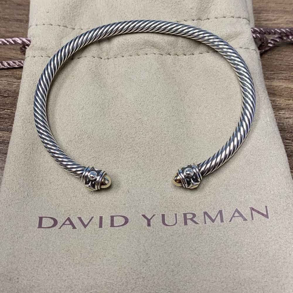David Yurman 4mm Renaissance Cuff 14k gold